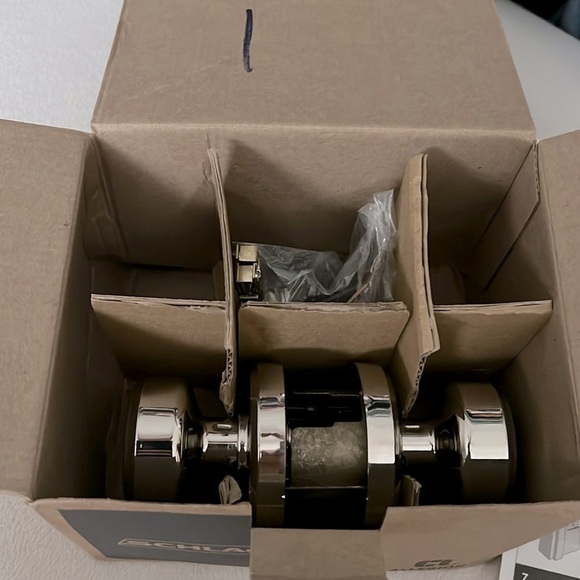 Schlage F10 BWE 618 GSN Bowery Passage Knobset Greyson Rosette Polished Nickel - Picture 2 of 10